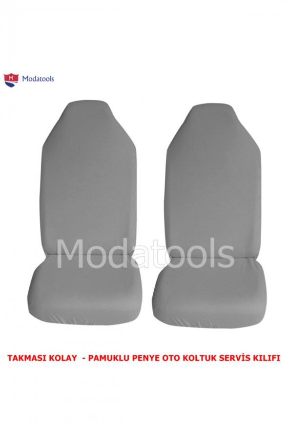 Modatools Baskısız Oto Koltuk Servis Kılıfı Ön Arka Takım Gri Penye Kumaş Sk313 ürün görseli 1