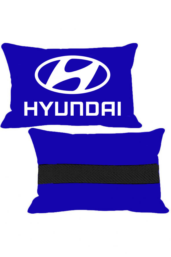 Öziron Hyundai İ20 Troy Oto Koltuk Boyun Yastığı 2 Adet Hyundai Amblem Logolu Lacivert Ortopedik Yastık ürün görseli 1