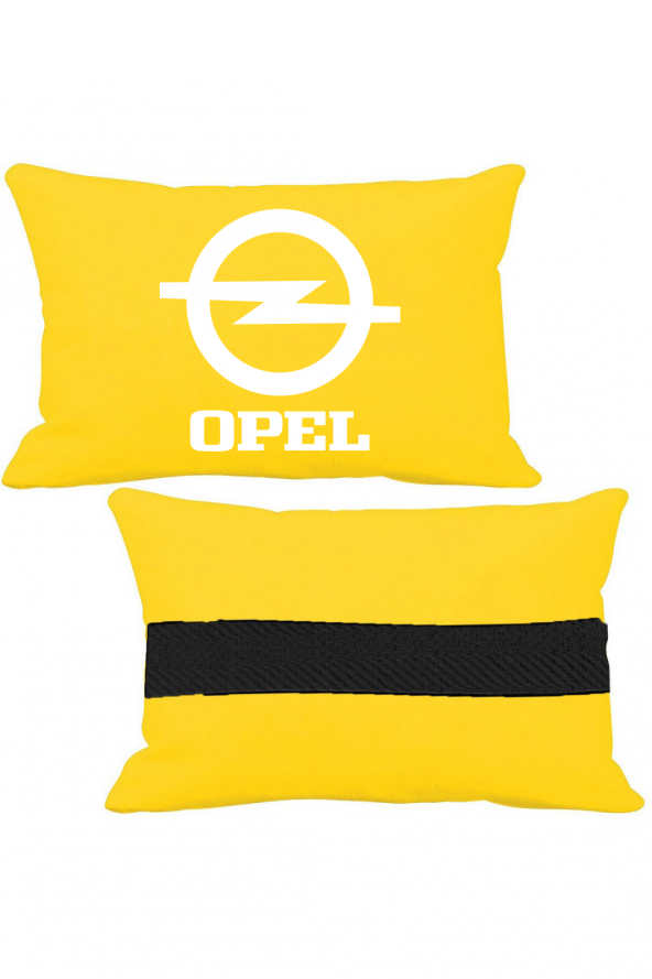 Öziron Opel Grandland X Oto Koltuk Boyun Yastığı 2 Adet Opel Amblem Logolu Sarı Ortopedik Yastık ürün görseli 1