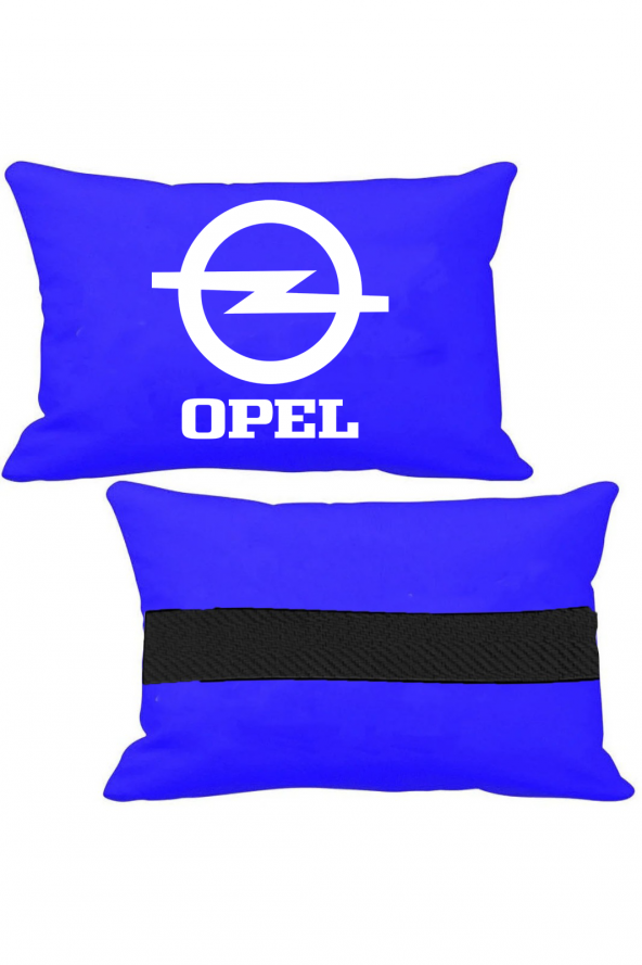 Öziron Opel Crossland X Oto Koltuk Boyun Yastığı 2 Adet Opel Amblem Logolu Mavi Ortopedik Yastık ürün görseli 1