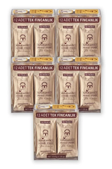 Mehmet Efendi Tek Fincalık Türk Kahvesi 6 gr x 12 Adet x 5 Paket ürün görseli 1