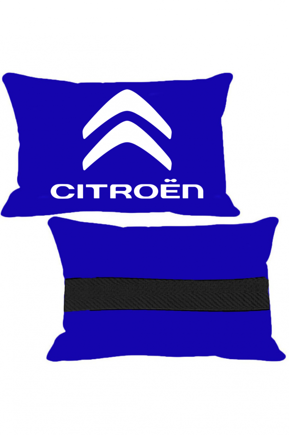 Öziron Citroen C4 Cactus Oto Koltuk Boyun Yastığı 2 Adet Amblem Logolu Lacivert Ortopedik Yastık ürün görseli 1