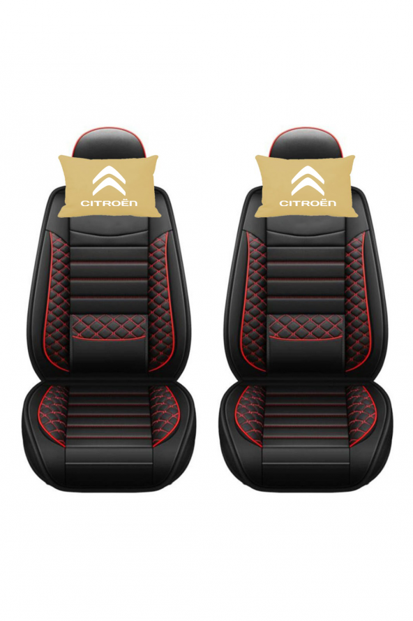 Öziron Citroen C3 AirCross Oto Koltuk Boyun Yastığı 2 Adet Amblem Logolu Kremrengi Ortopedik Yastık ürün görseli 1