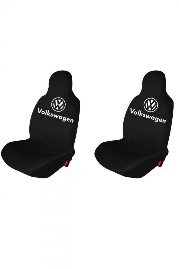 Öziron VW Jetta Oto Koltuk Servis Kılıfı Logo Baskılı Ön Koltuklar Siyah ürün görseli 1