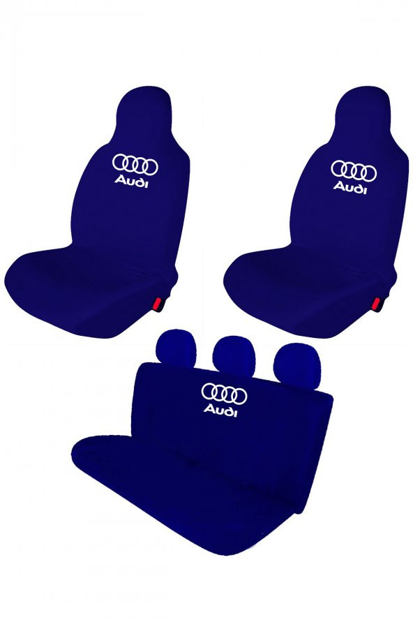 Öziron Audi Q5 Oto Koltuk Kılıfı Koruyucu Logo Baskılı Penye Servis Kılıfı Lacivert ürün görseli 1