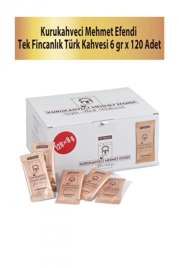Mehmet Efendi Tek Fincalık Türk Kahvesi 6 gr x 120 Adet ürün görseli 1
