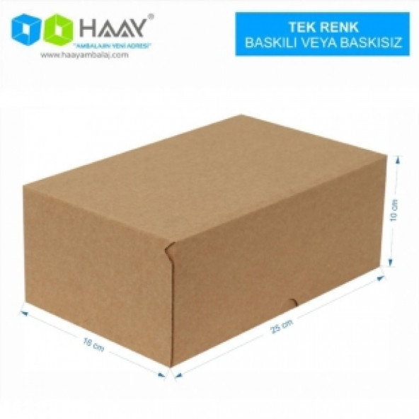 HAAY AMBALAJ 25x16x10cm Standart E-ticaret Kargo Kutusu (25 Adet) ürün görseli 1