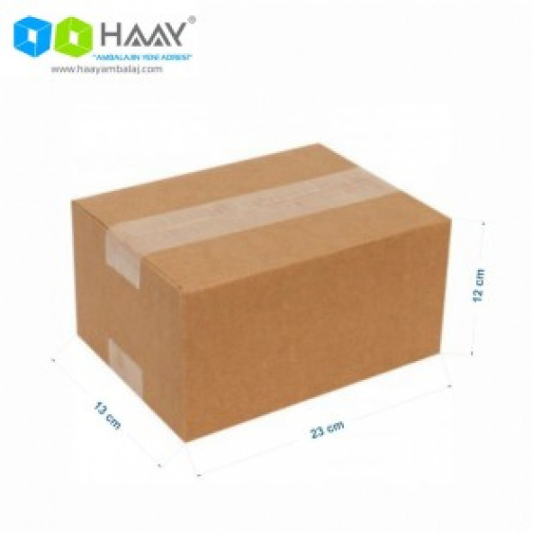 HAAY AMBALAJ 23x13x12cm Tek Oluklu Koli - Kraft (50 Adet) ürün görseli 1