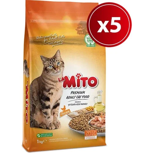 Mito Adult Cat Tavuklu Yetişkin Kedi Maması 1 kg X 5 Adet ürün görseli 1