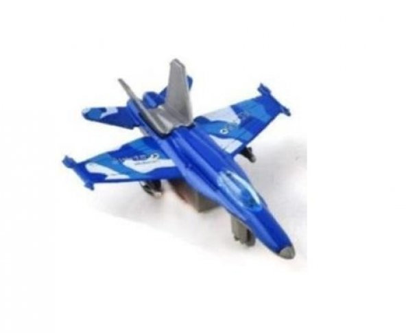 Mini Metal Savaş Uçağı Çek Bırak - 89720-12 - MAVİ - ED-A6 ürün görseli 1