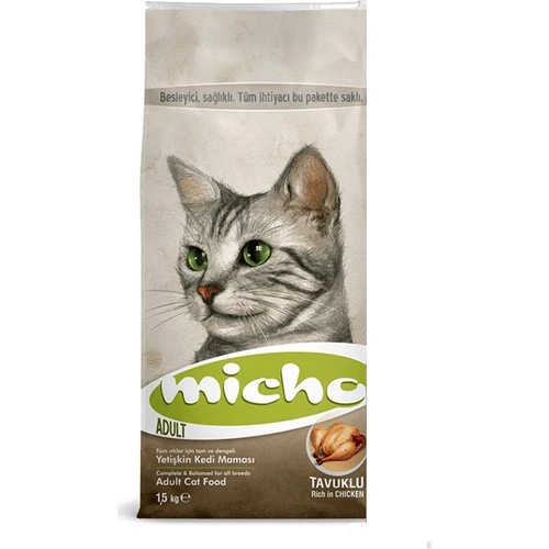 Micho Tavuklu Yetişkin Kedi Maması 1,5 kg x 3 Adet ürün görseli 1