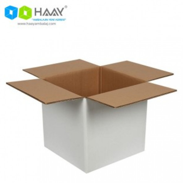 HAAY AMBALAJ 30x30x30cm Çift Oluklu Beyaz Koli (10 ADET) ürün görseli 1