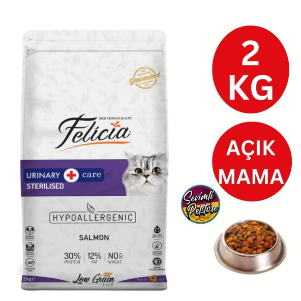 Felicia Sterilised Somonlu Kısır Kedi Maması 2 Adet x 1 Kg Açık Mama ürün görseli 1