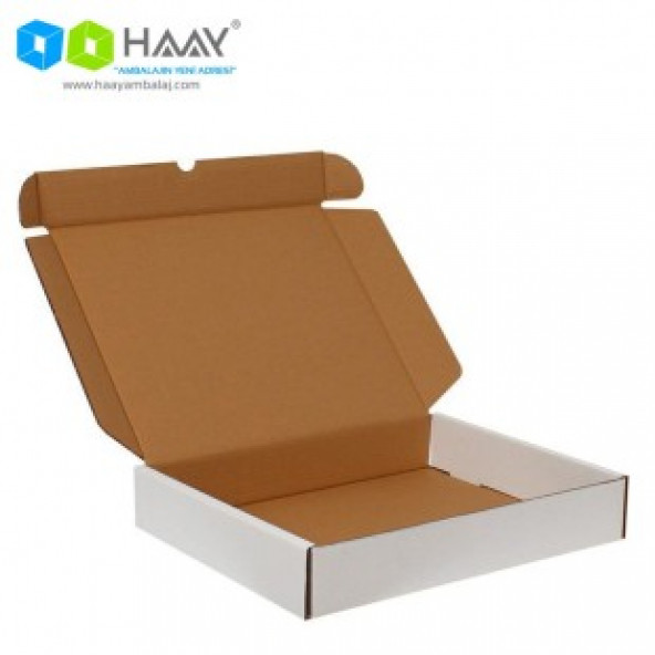 HAAY AMBALAJ  39,5x31x6,5cm Beyaz E-ticaret Kargo Kutusu (10 Adet) ürün görseli 1