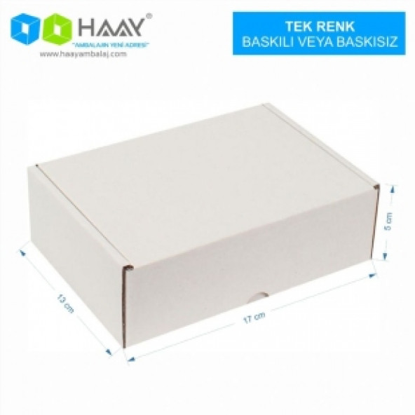 HAAY AMBALAJ 17x13x5 Cm Beyaz E-Ticaret Kutusu 1000 ADET ürün görseli 1
