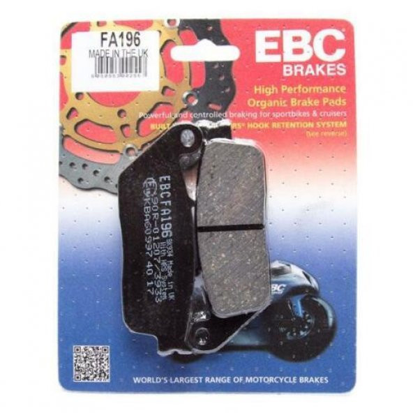 Ebc Fa196 2014-2023 Honda NC 750 X DCT Uyumlu Ön Fren Balatası Organik Balata ürün görseli 1