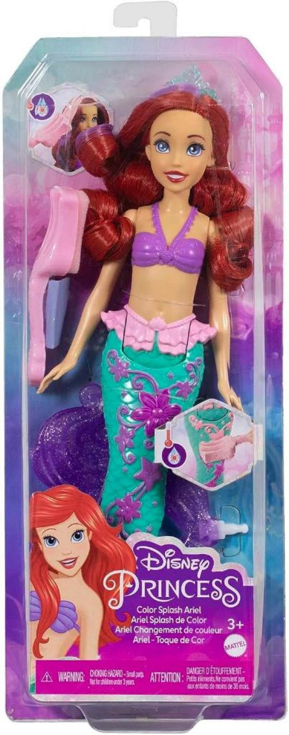 Disney Prenses Muhteşem Renk Değiştiren Saçlı Deniz Kızı Ariel HLW00 ürün görseli 1