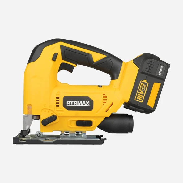 RTRMAX RTX1844 AKÜLÜ HIZ AYARLI DEKUPAJ TESTERE 18V, 4AH ÇİFT AKÜ X-LION ürün görseli 1