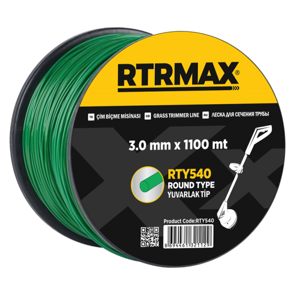 RTRMAX RTY540 TIRPAN MİSİNASI YEŞİL YUVARLAK 3.0MMx1100M ürün görseli 1