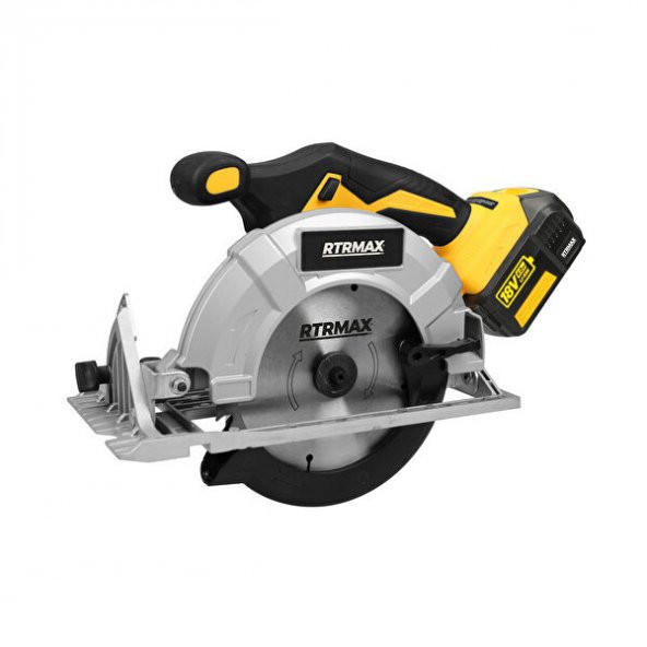 RTRMAX RTX2038 AKÜLÜ KÖMÜRSÜZ DAİRE TESTERE 18V 4AH ÇİFT AKÜ 165MM X-LION ürün görseli 1
