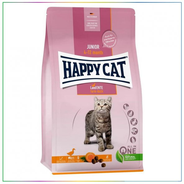 Happy Cat Junior Land Ente Tahılsız Ördekli Yavru Kedi Maması 4 Kg ürün görseli 1