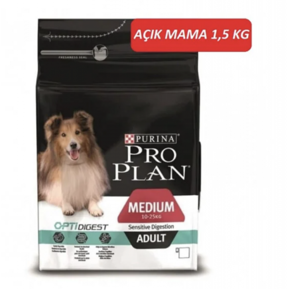 Pro Plan Sensitive Digestion Medium Kuzu Etli 1.5 kg Yetişkin Köpek Maması- Açık Paket ürün görseli 1
