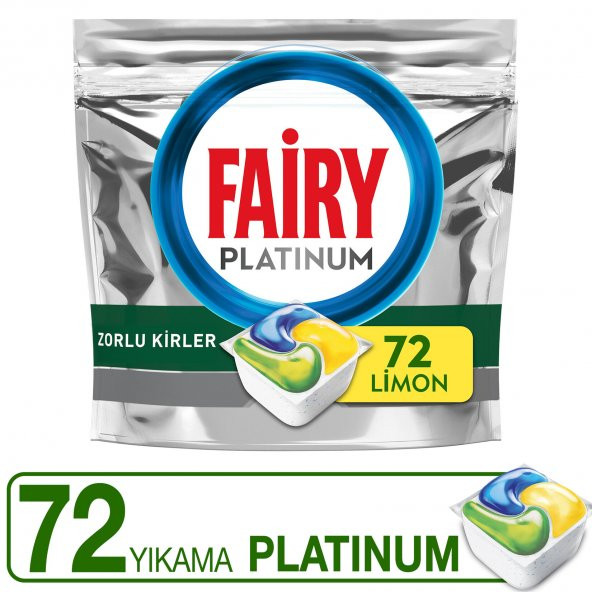 Fairy Platinum Bulaşık Makine Deterjanı 72x2 144 Tablet ürün görseli 1