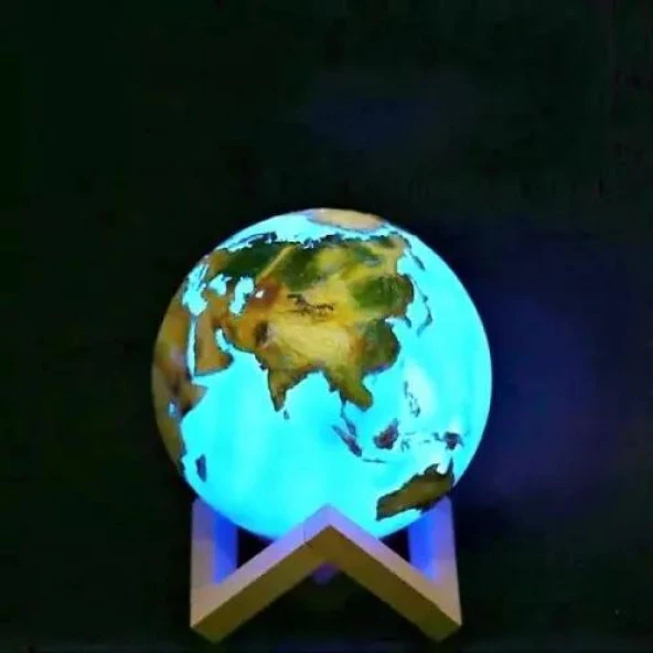 3D Dünya Led Lamba - Resim 4