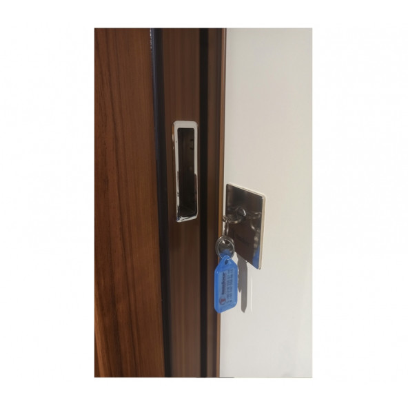 TEZ-3651 Ahşap Kaplama Düz Model Çelik Kapı - Resim 2