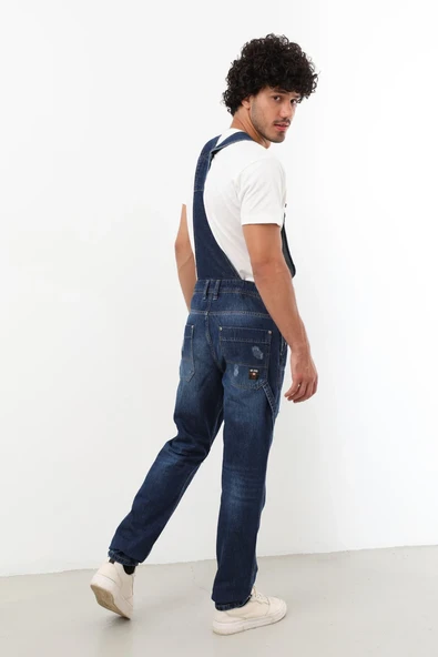 Erkek Jean Tulum Pantolon Lacivert - Resim 5