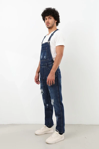 Erkek Jean Tulum Pantolon Lacivert - Resim 2
