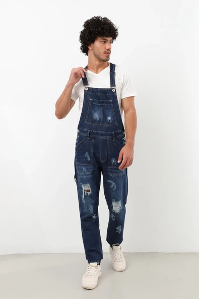 Erkek Jean Tulum Pantolon Lacivert - Resim 3