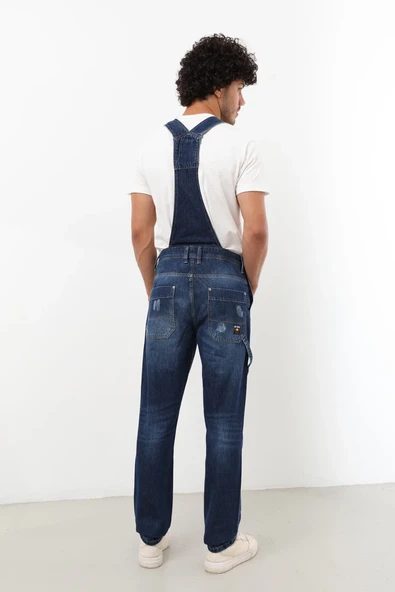 Erkek Jean Tulum Pantolon Lacivert - Resim 6