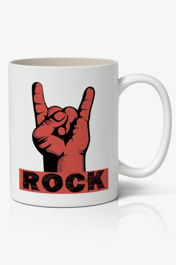 Rock Baskılı Kupa Bardak Baskılı Kahve Kupa Bardak ürün görseli 1