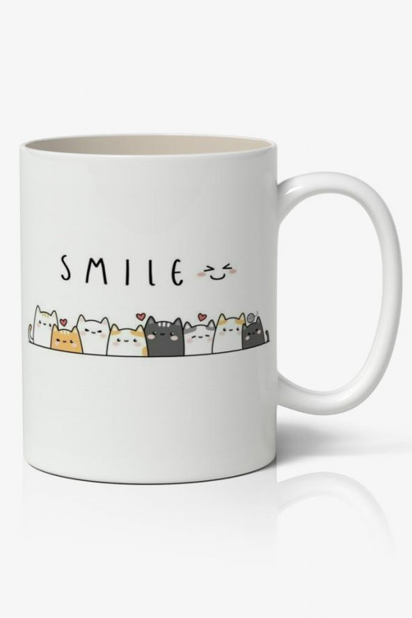 Smile Baskılı Kupa Bardak Baskılı Kahve Kupa Bardak ürün görseli 1