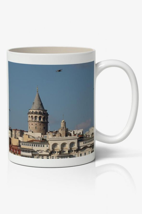 Galata Kulesi Baskılı Kupa Bardak Baskılı Kahve Kupa Bardak-4 ürün görseli 1