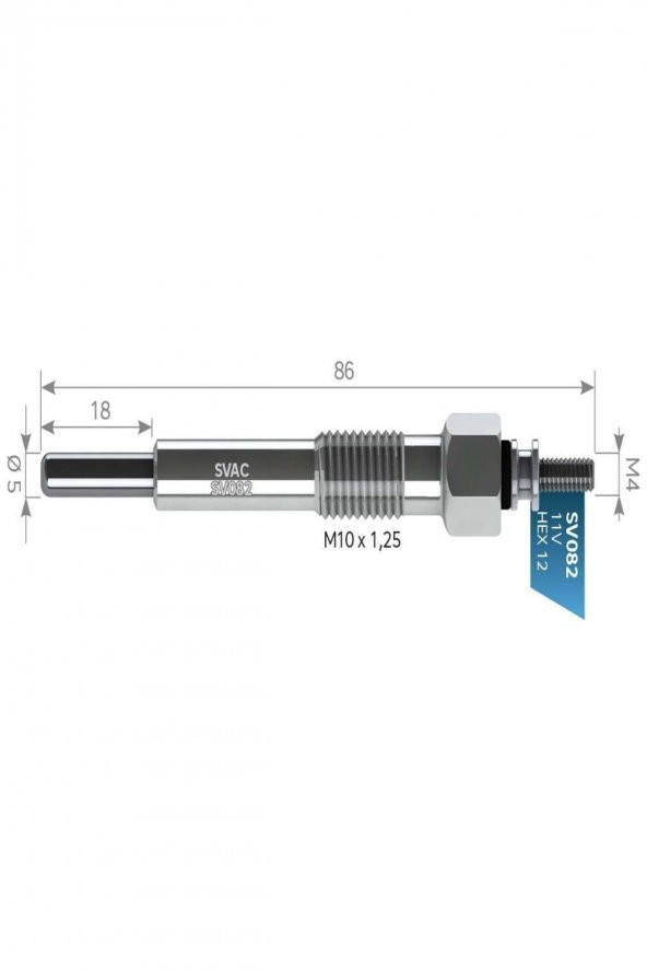 Sv082 Kızdırma Bujısı 11v Astra Combo Corsa 1.5d/1.7d ürün görseli 1