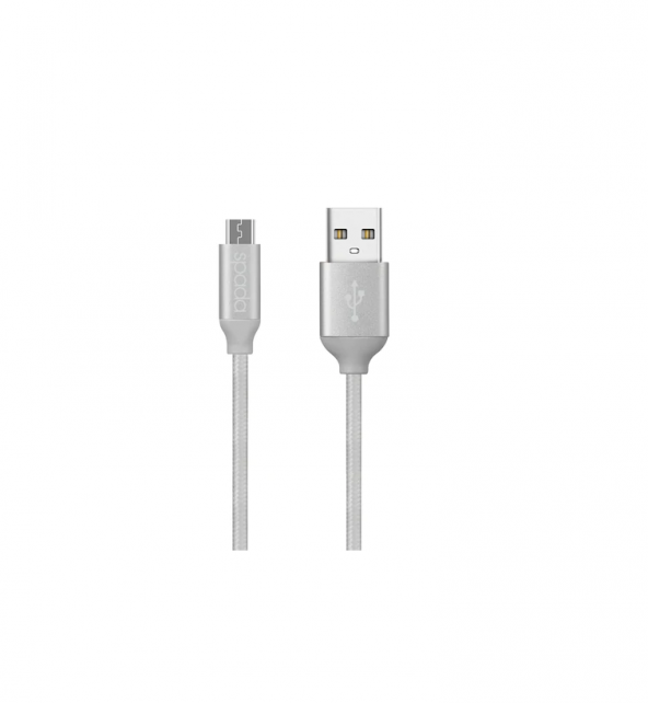 SPADA CRAFT 2A MICRO USB 1M KABLO GÜMÜŞ ürün görseli 1