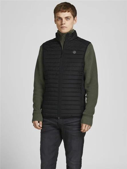 JACK JONES Erkek İnce Dik Yaka Şişme Yelek 12200684 ürün görseli 1