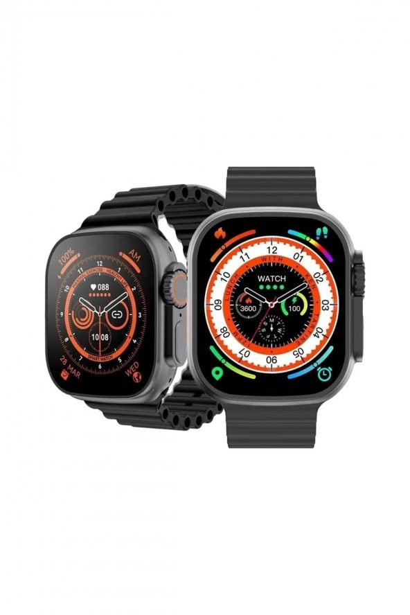 AbaTech Watch 8 T800 Ultra 45mm 1.99inç Türkçe Tüm Telefonlara Uyumlu Akıllı Saat Kordon Hediyeli ürün görseli 1
