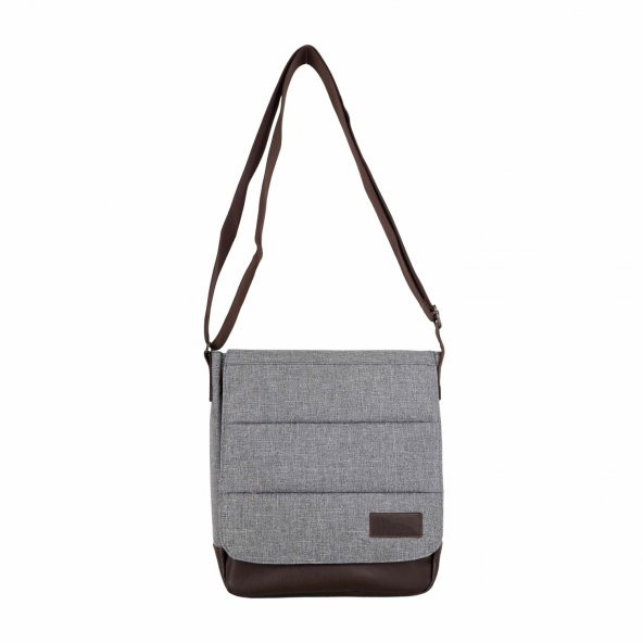 Bagacar Gri Unisex 9" 10" iPad ve Tabletli Postacı Çantası ürün görseli 1