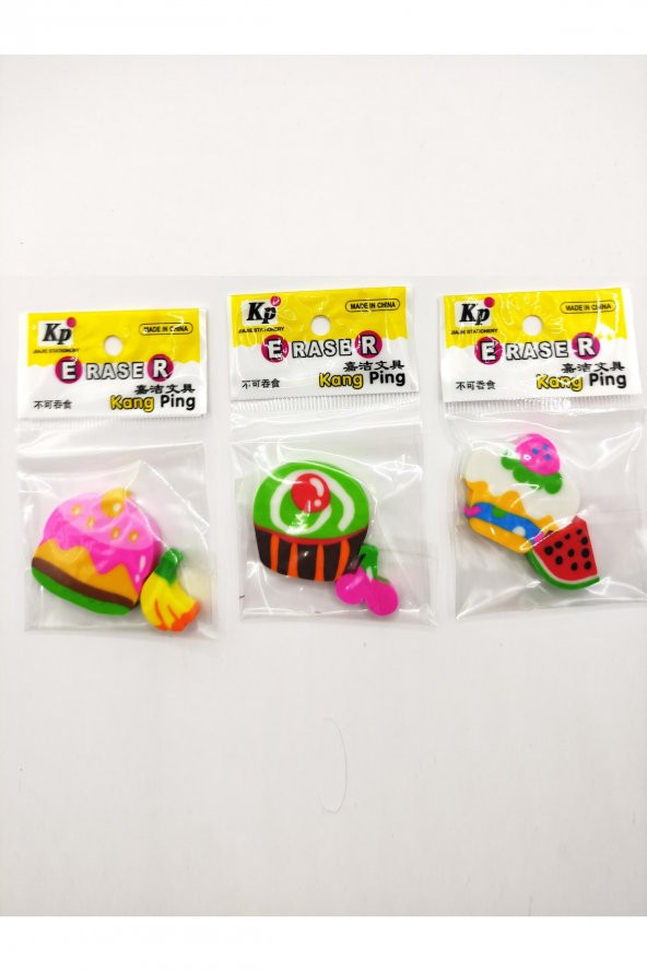 Cupcake Kek Meyveli Desenli Silgi - 1 Adet ürün görseli 1