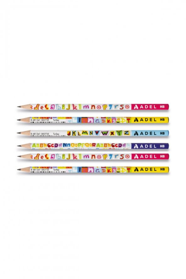 Harfler Yuvarlak Kurşun Kalem 6 Lı Paket ürün görseli 1