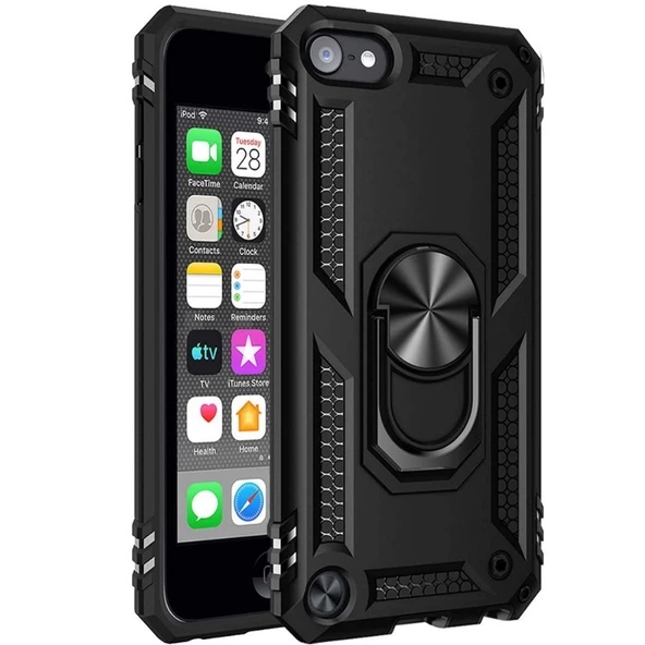 Gpack Apple iPod Touch 6.Nesil Kılıf Tank Yüzüklü Sert Koruma  Ekran Koruyucu Nano ürün görseli 1