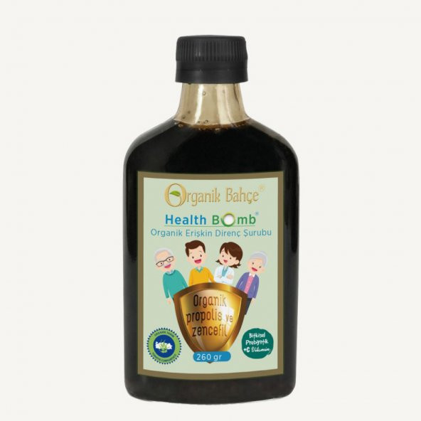 Organik Healthbomb Yetişkin Şurubu - 260gr - Organik Bahçe ürün görseli 1