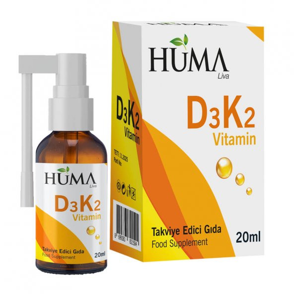 Huma D3K2 D Vitamini Takviyesi - 20ml - Naturalive ürün görseli 1