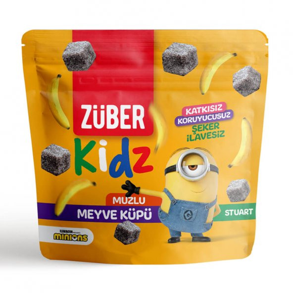 Glutensiz Kidz Meyve Küpü - Muzlu - Rafine Şekersiz - Züber ürün görseli 1