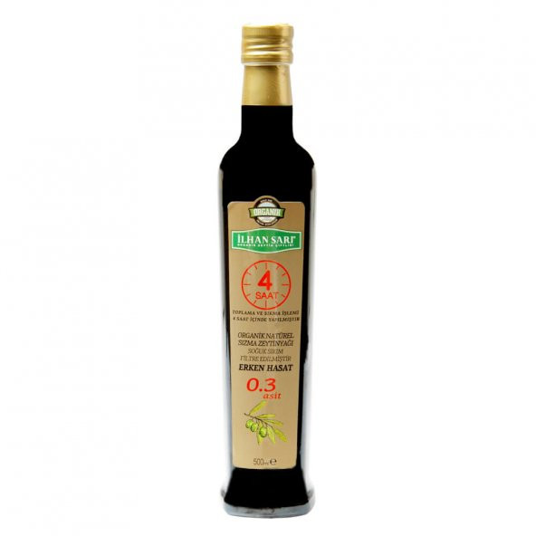 Organik Erken Hasat (0,3 Asit) Zeytinyağı - 500ml - İlhan Sarı ürün görseli 1