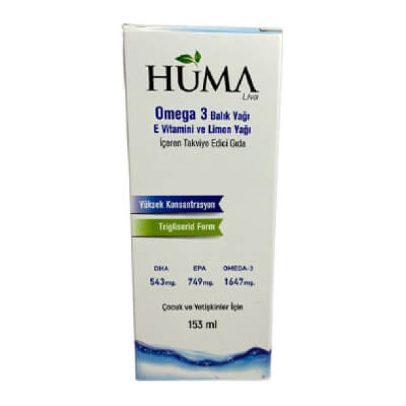 Humaliva Omega 3 - Balık Yağı - 153ml - Naturalive ürün görseli 1