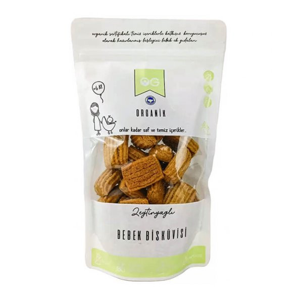 Organik Zeytinyağlı Bebek Bisküvisi (+6 Ay ) - 300gr - Organik Gurmem ürün görseli 1